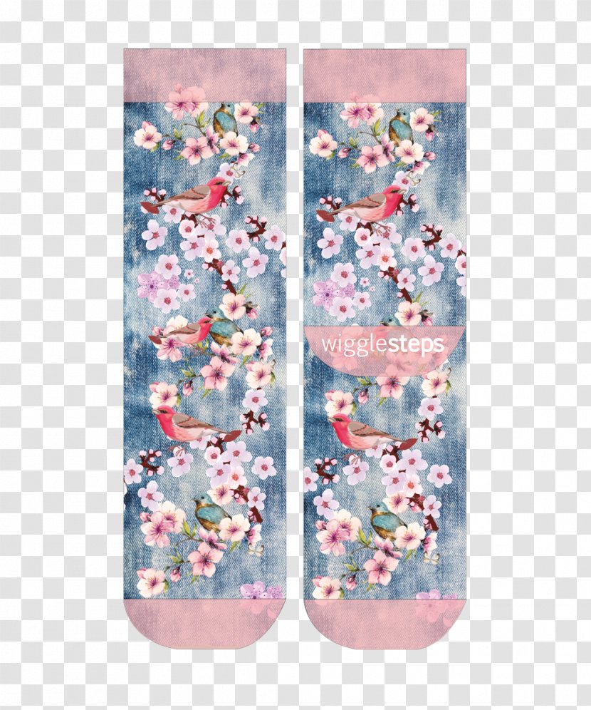 Sock Email Fashion Cotton Foot - CHERRY BLOSSOM WATERCOLOR Transparent PNG