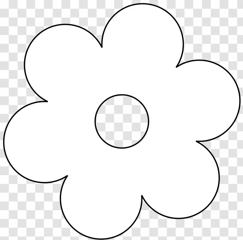 Black And White Flower Drawing Clip Art - Line - Images Of Flowers Transparent PNG