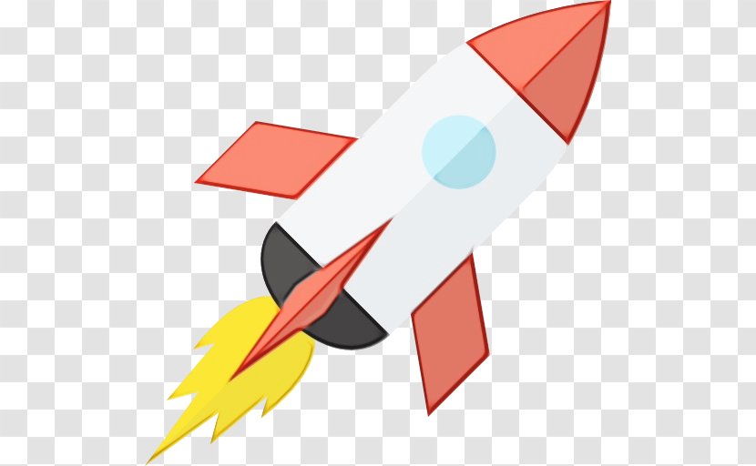 Cartoon Rocket - Paper Fin Transparent PNG