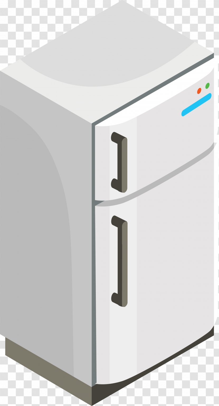 Refrigerator Home Appliance Furniture Drawer - Designer - Cartoon Grey Mini Transparent PNG