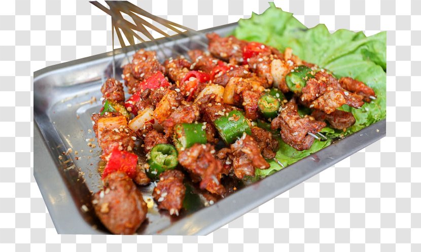 Chicken 65 Tikka Kebab Barbecue Chuan - Dish - Pepper Kebabs Transparent PNG