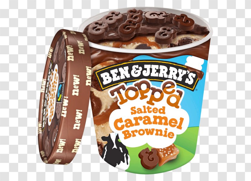 Chocolate Chip Cookie Dough Ice Cream Brownie Ben & Jerry's - Salted Caramel Transparent PNG