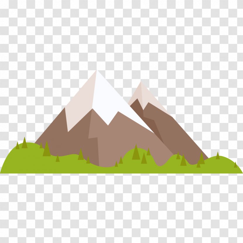 Cartoon Mountain Clip Art - Tree - Snow Transparent PNG