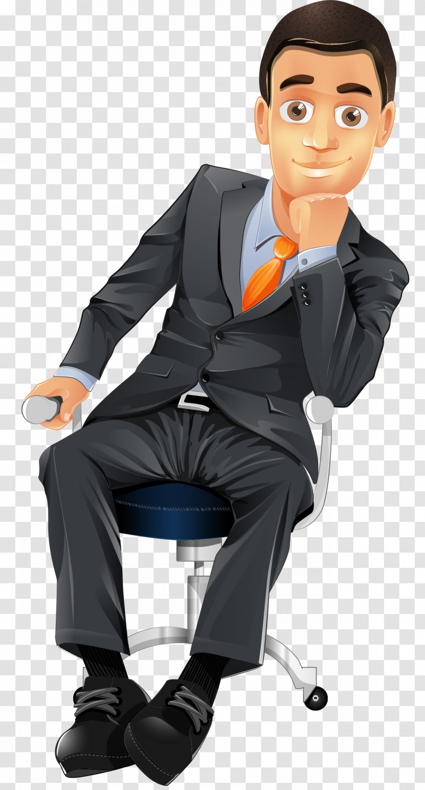 Businessperson Euclidean Vector - Gentleman - Sitting Businessman Transparent PNG