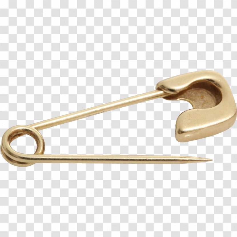 Safety Pin Jewellery Gold Charms & Pendants - Bar - Brooch Transparent PNG