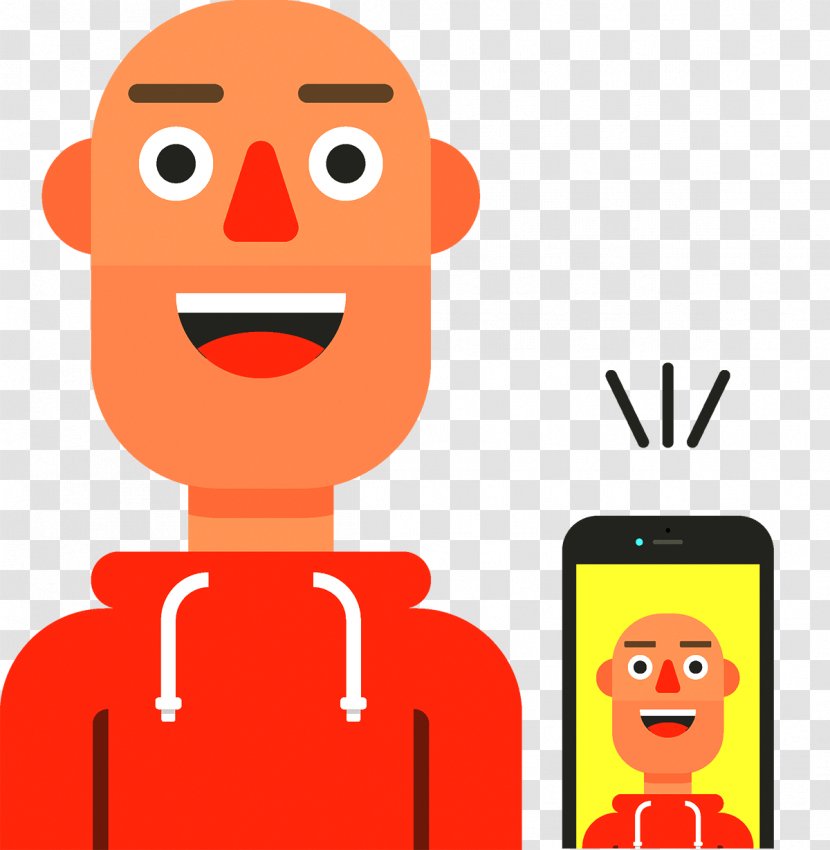 Mobile Phone Cartoon Telephone - Selfie - Self Transparent PNG