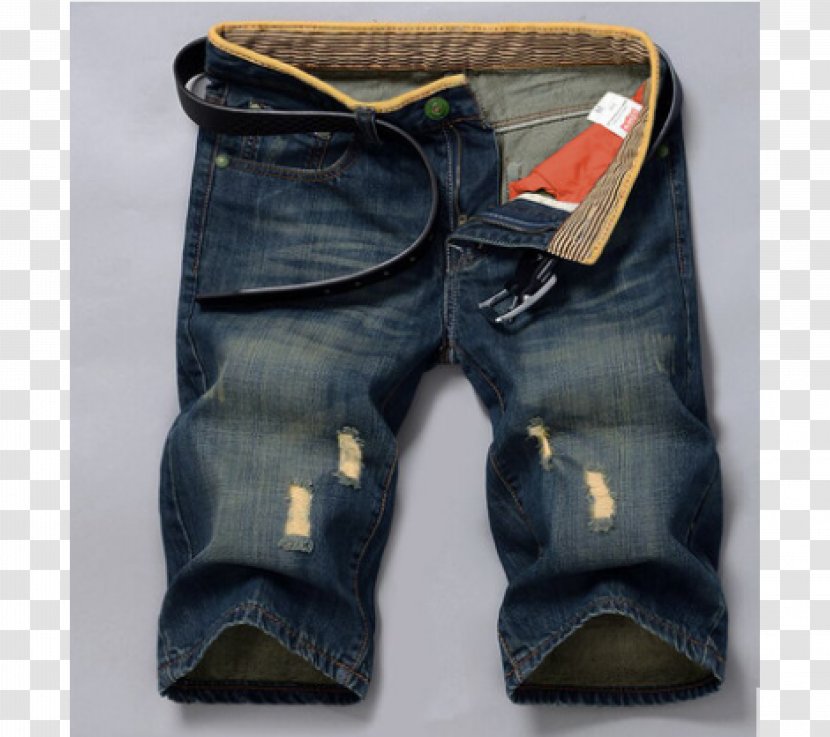 Denim Pants Shorts T-shirt Jeans - Watercolor Transparent PNG