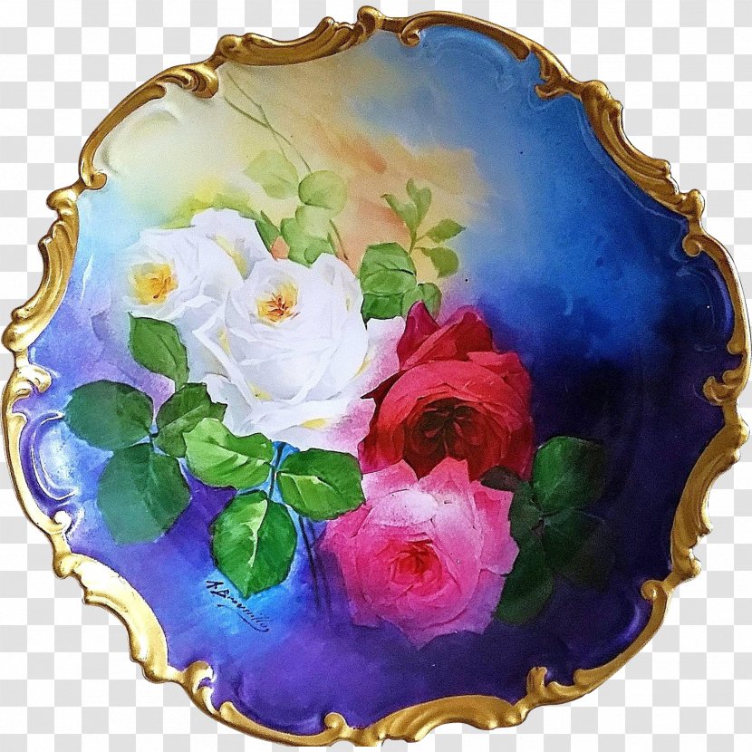 Garden Roses Cut Flowers Floral Design - Dishware - Flower Transparent PNG