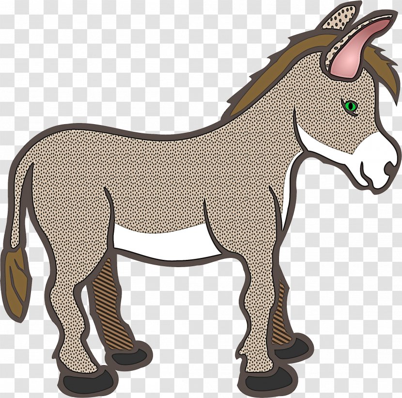 Animal Figure Burro Horse Cartoon Mane - Colt - Mare Transparent PNG
