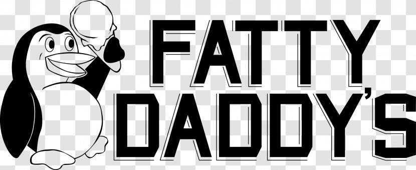 Fatty Daddy's Business Ice Cream Brand Consultant - Black And White Transparent PNG