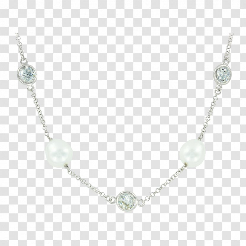 Pearl Necklace Earring Cubic Zirconia Lavalier Transparent PNG