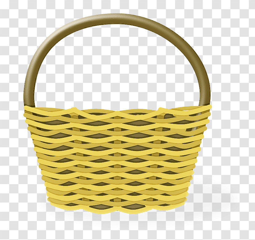 Yellow Wicker Basket Storage Basket Home Accessories Transparent PNG