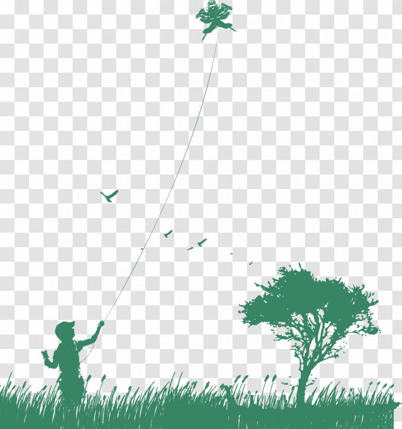 Airplane Kite Child - Flying A Transparent PNG