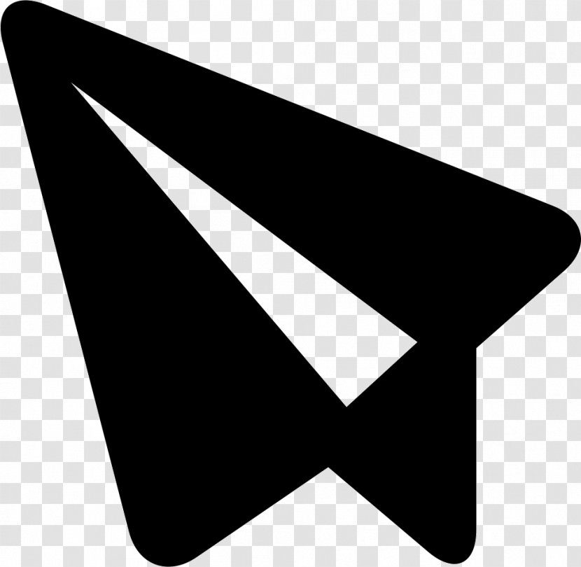 Paper Plane Airplane Symbol - Black Transparent PNG