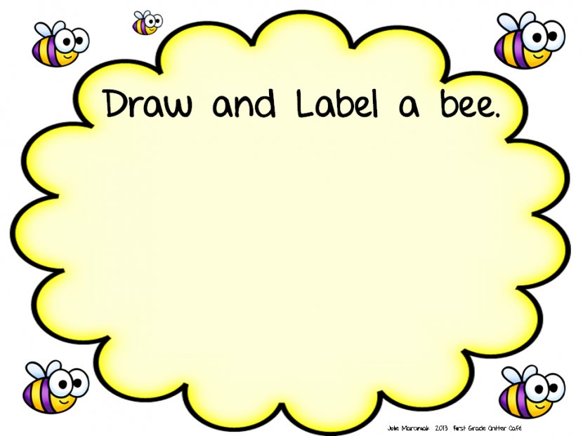 Bumblebee Drawing Clip Art - Flower - Fancy Text Box Transparent PNG