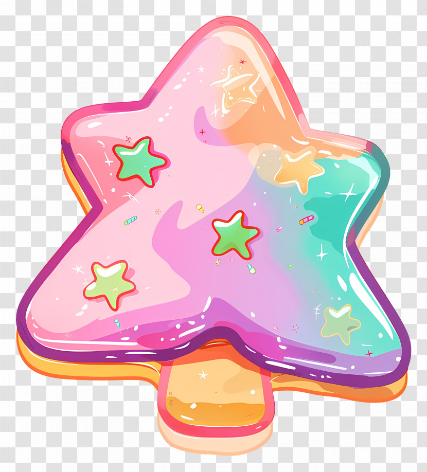 Christmas Cookie - Star-Shaped Cookie Illustration Transparent PNG