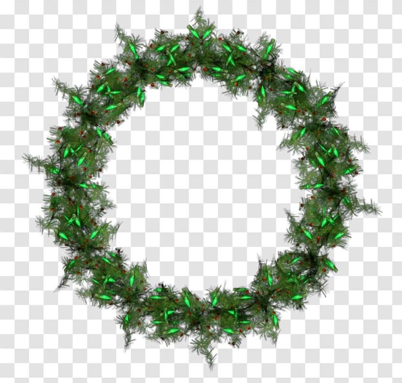 Wreath Christmas Day Spruce Green - Pine Family - Ornament Transparent PNG