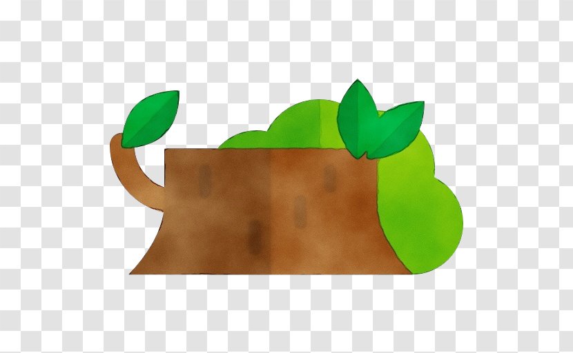Green Leaf Plant Clover Symbol - Wet Ink - Logo Transparent PNG