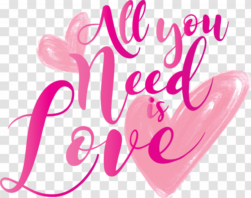 Valentines Day All You Need Is Love Transparent PNG