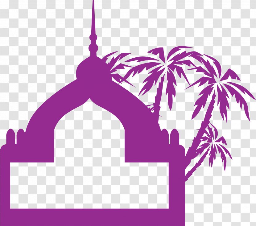 Building Icon - Violet - Purple Castle Of Eid Al Fitr Transparent PNG