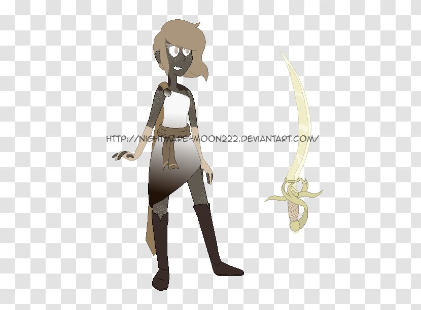 Sword Homo Sapiens Cartoon Spear - Heart - Smoky Quartz Transparent PNG