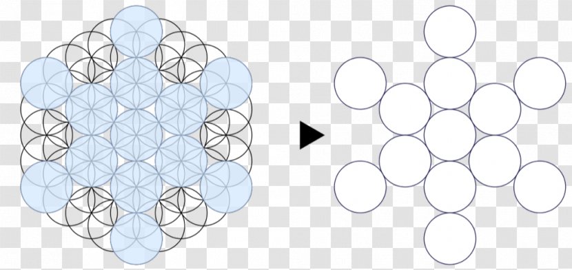 Overlapping Circles Grid Sacred Geometry Metatron's Cube Symbol - Vesica Piscis - Circle Transparent PNG