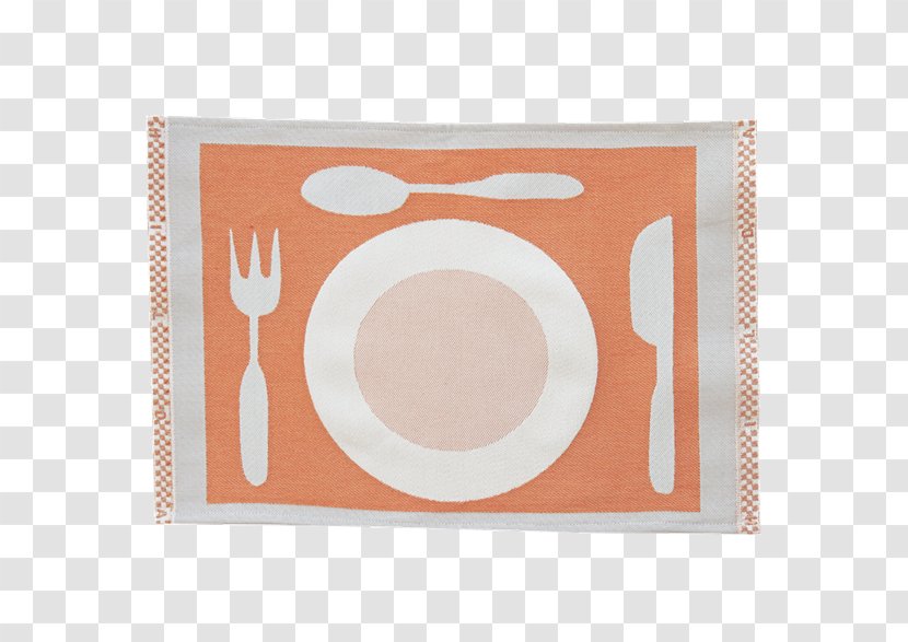 Place Mats Rectangle Textile - Orange - Table Checks Transparent PNG