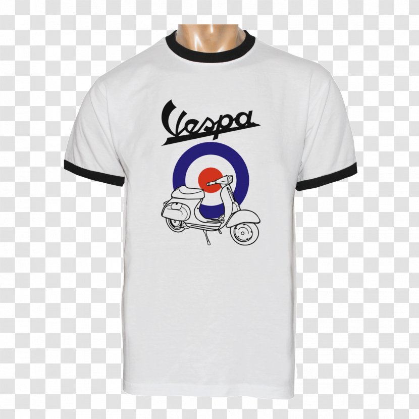Ringer T-shirt Sleeve Vespa - Brand - Design For Transparent PNG