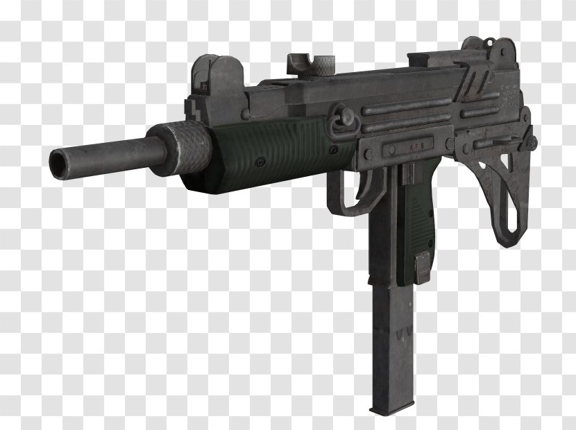 Uzi Firearm Call Of Duty: Black Ops II Weapon - Silhouette - Machine Gun Transparent PNG