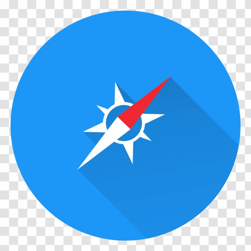 Safari Apple Icon Image Format - Flag - Electric Blue Transparent PNG