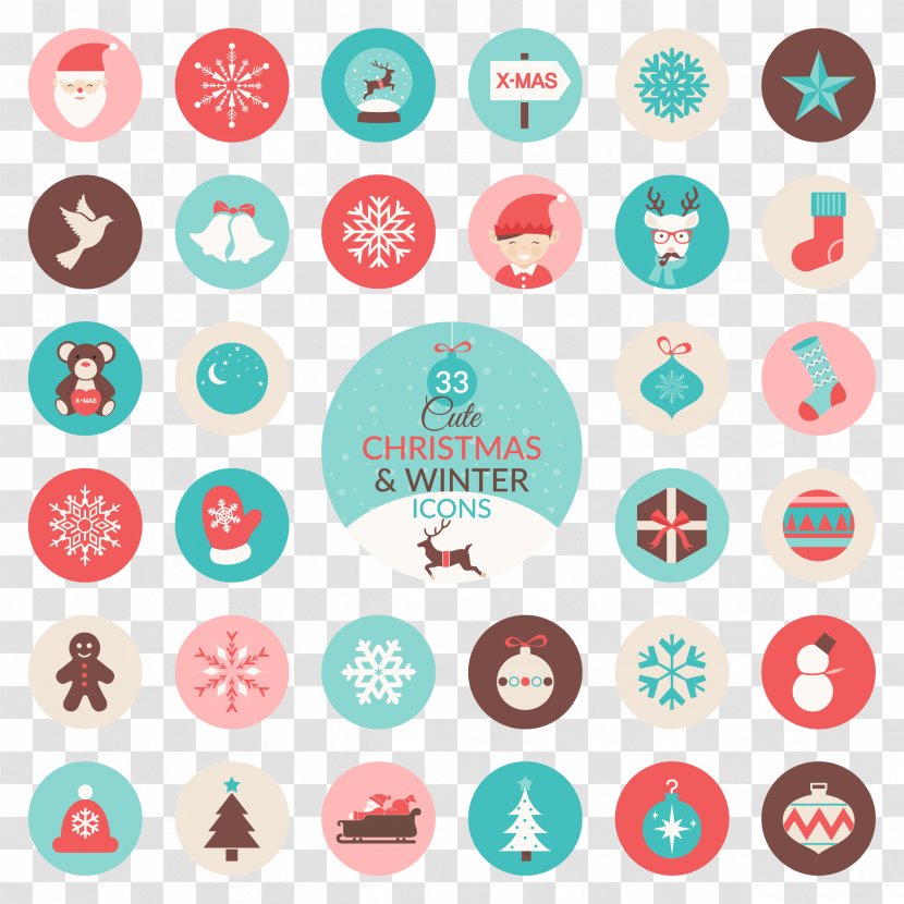 Christmas - Button - Winter Transparent PNG