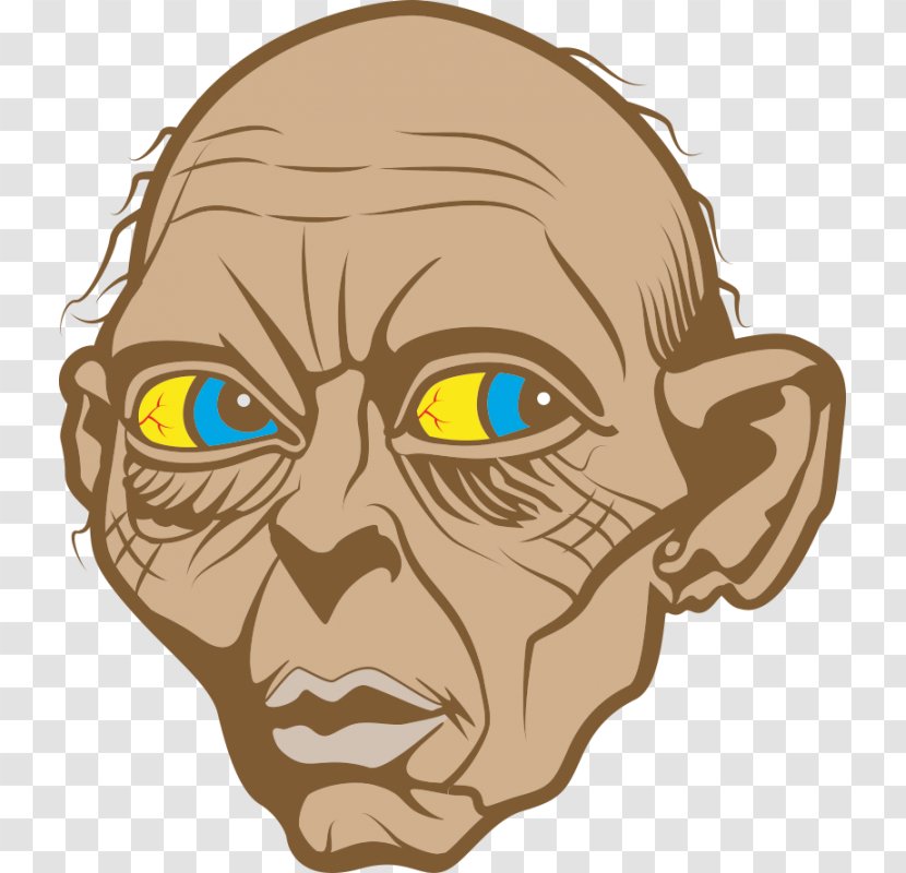 Gollum Character The Lord Of Rings - Head Transparent PNG