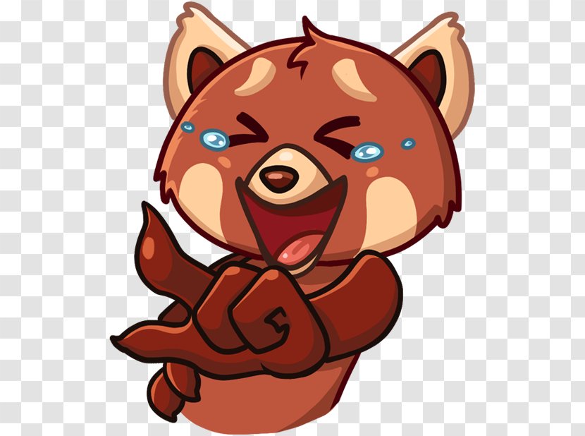 Sticker Telegram Bear Red Panda Giant - Fictional Character Transparent PNG