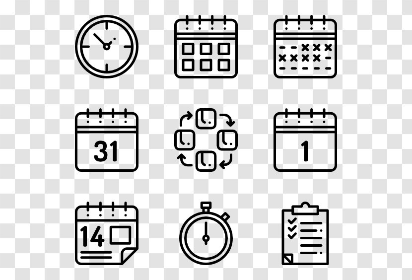 Symbol Download - Royaltyfree - Linear Calendar Transparent PNG