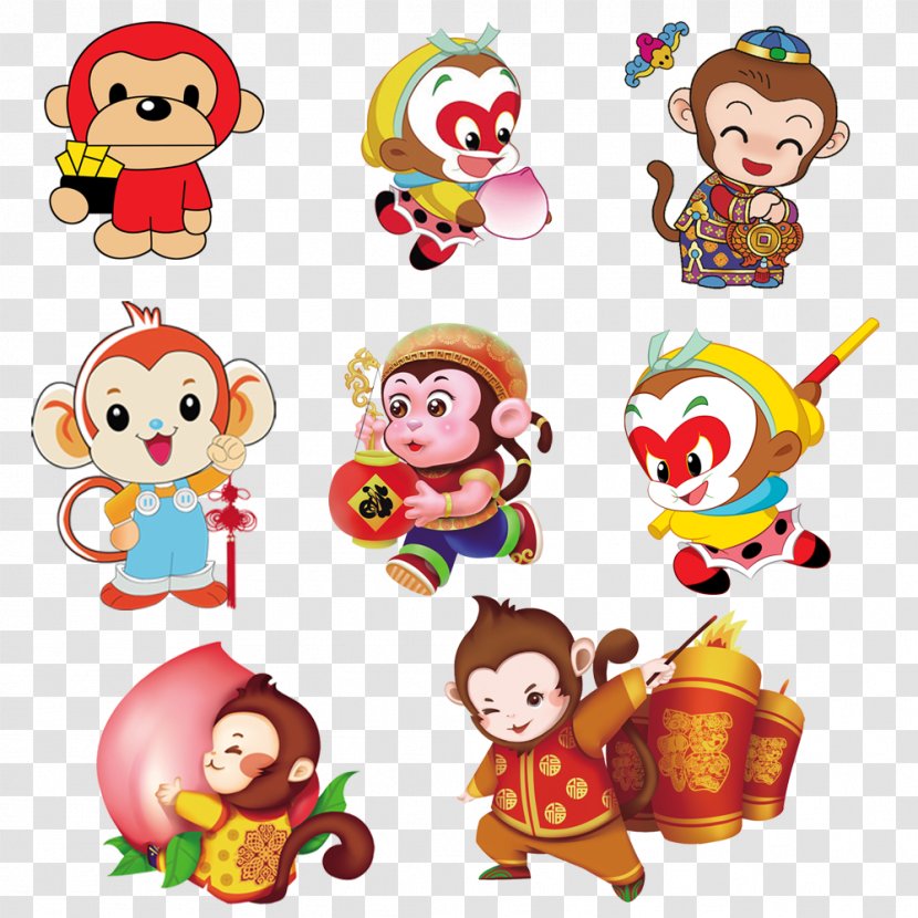 Cartoon Download Clip Art - Dress - Cute Little Monkey Transparent PNG