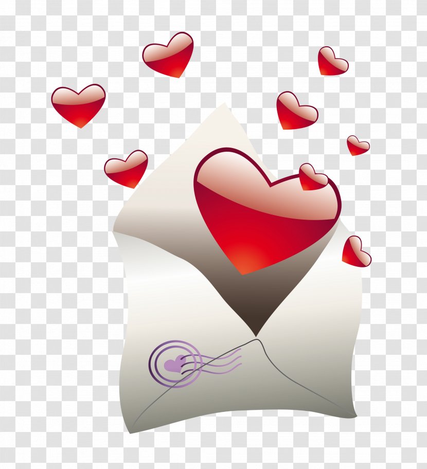 Valentine's Day Sticker Telegram Clip Art - Love - Valentines Hearts Letter PNG Picture Transparent PNG