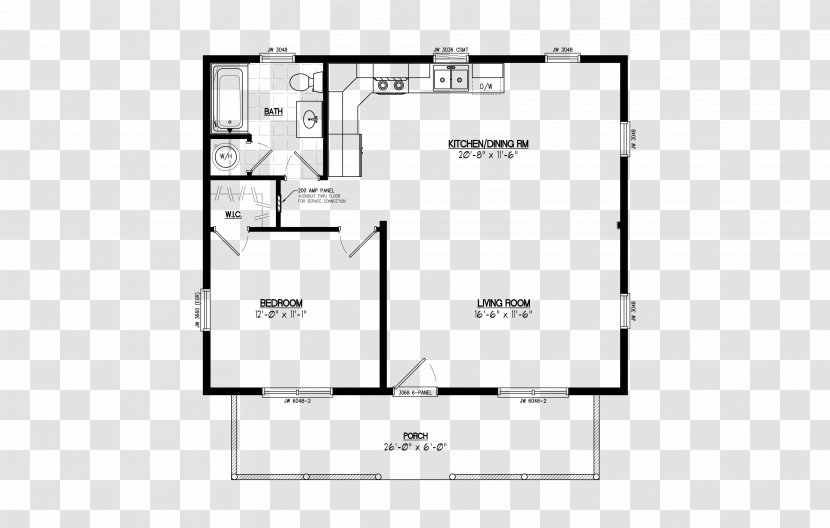 House Plan Log Cabin Floor Building - Pole Framing Transparent PNG