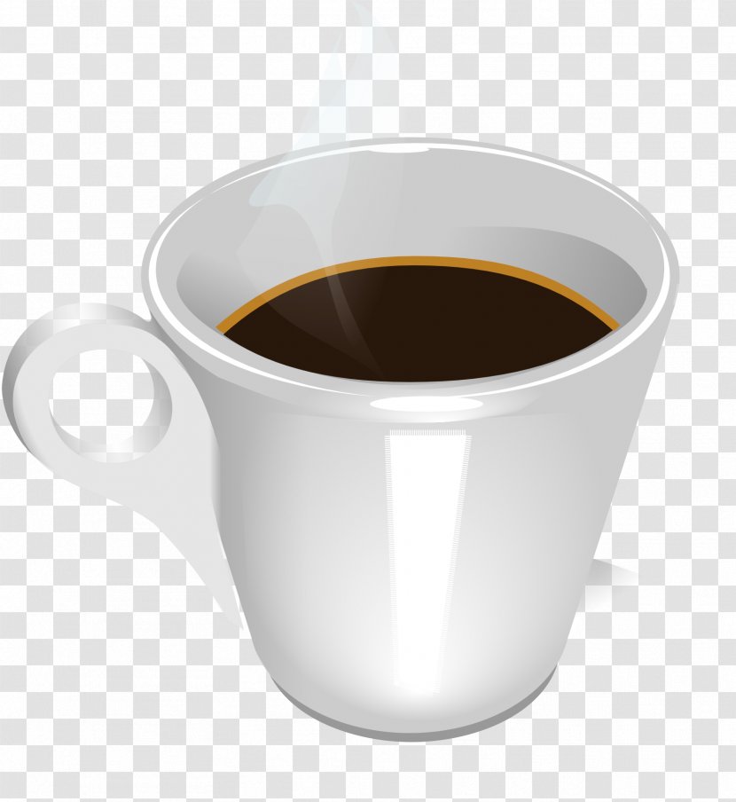 White Coffee Espresso Cafe Clip Art - Machines - Mug Transparent PNG