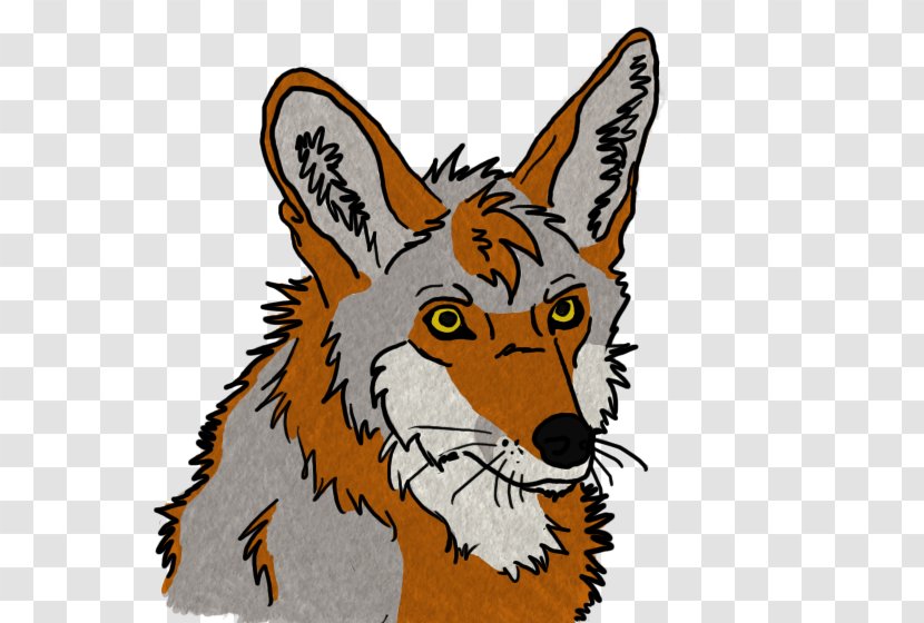 Red Fox Whiskers Fauna Clip Art - Coyote Transparent PNG