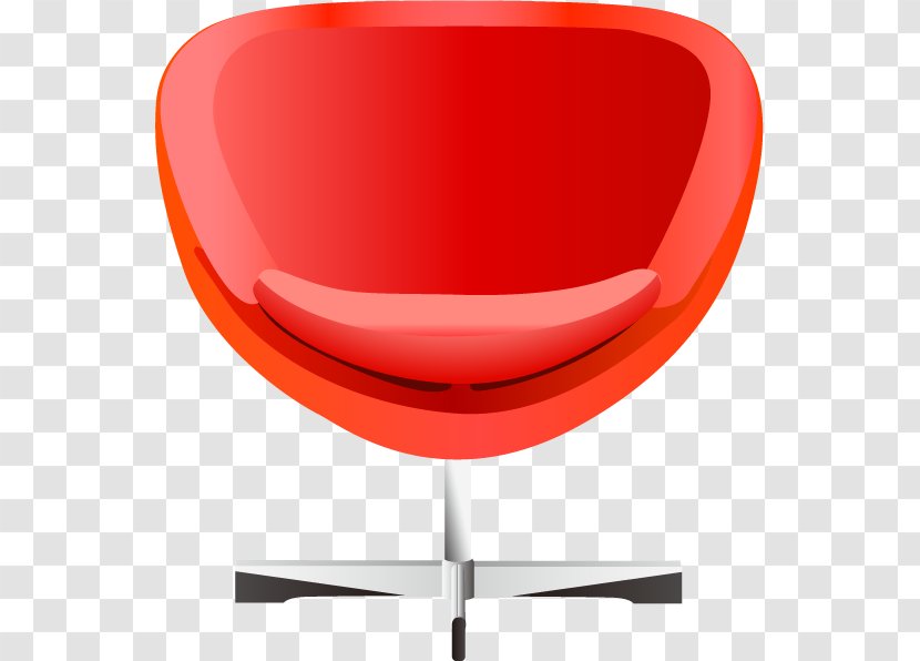 Chair Table Furniture - Red - Vector Realistic Seat Transparent PNG