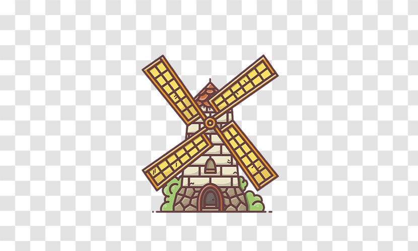 Dribbble Designer Icon - Cute Retro Windmill Transparent PNG