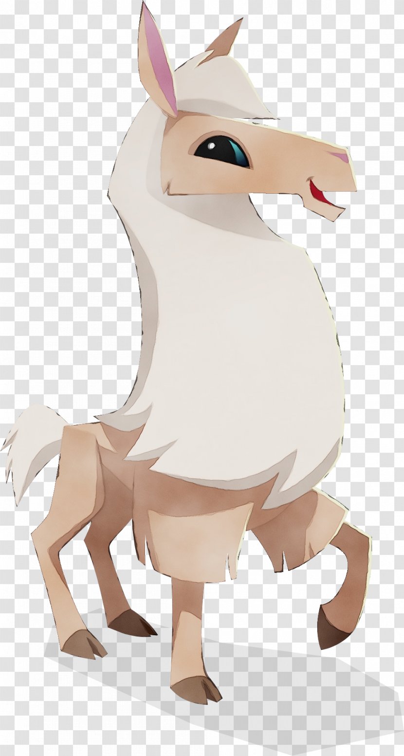 Llama Cartoon - Watercolor - Fictional Character Animation Transparent PNG