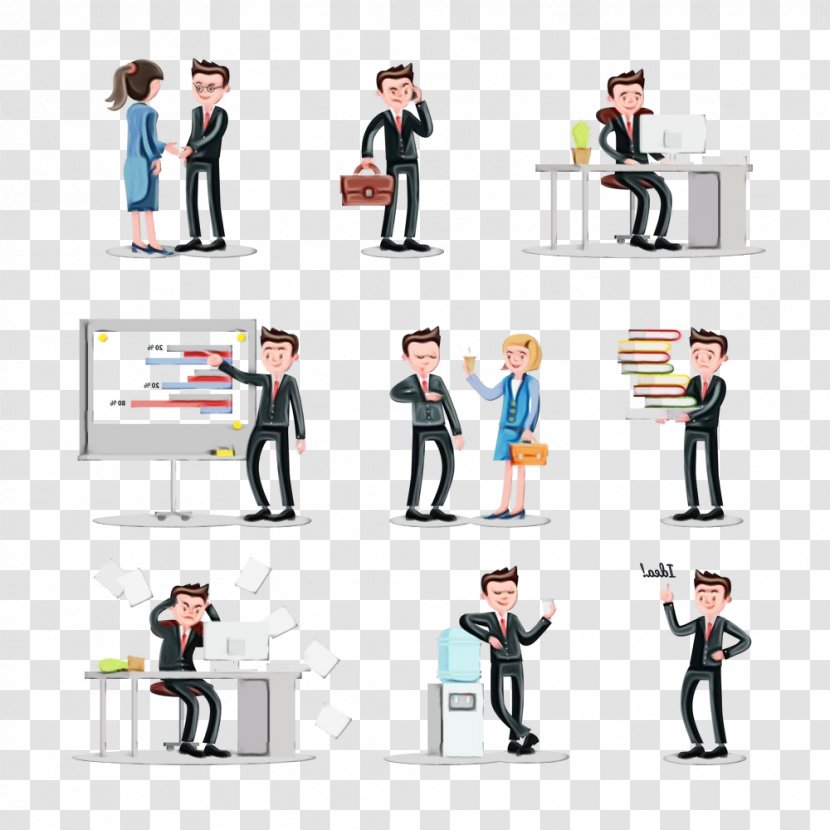 Facial Expression People Cartoon Standing Recruiter - Wet Ink - Formal Wear Businessperson Transparent PNG