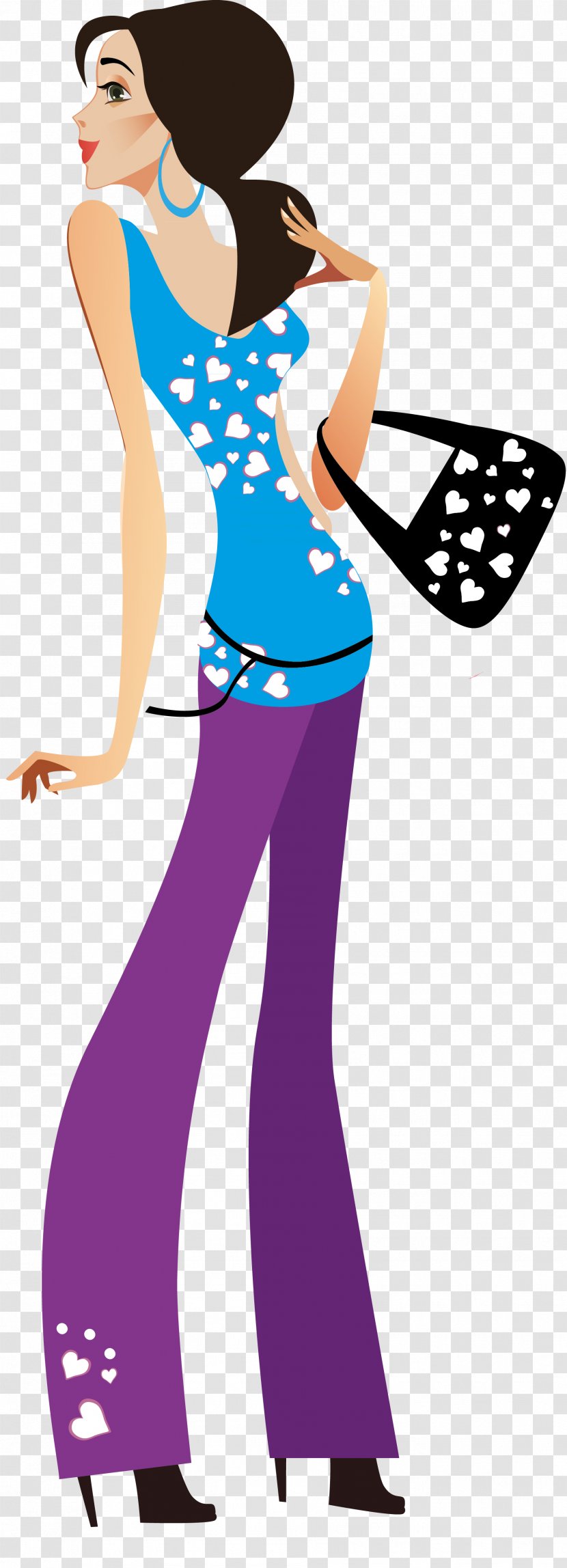 Fashion Illustration Woman - Cartoon - Vector Transparent PNG