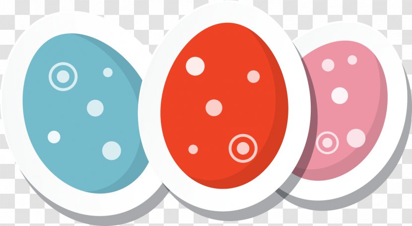 Sticker Easter - Smile - Hand Painted Colorful Eggs Transparent PNG
