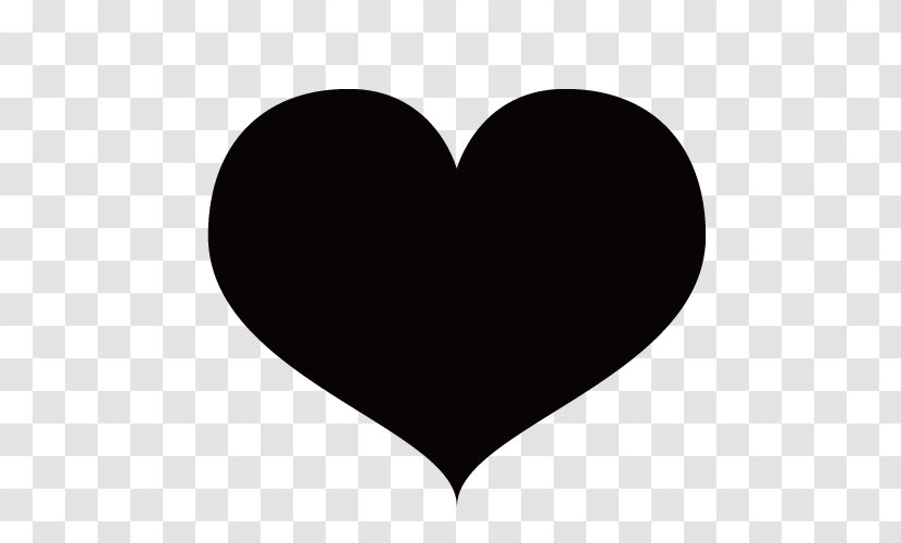 Clip Art - Black And White - Heart Transparent PNG