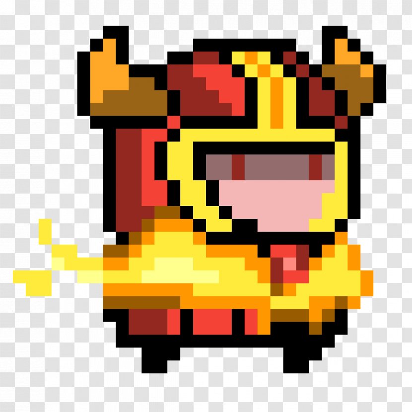 Pixel Art Soul Knight Lava Character Fan Transparent PNG