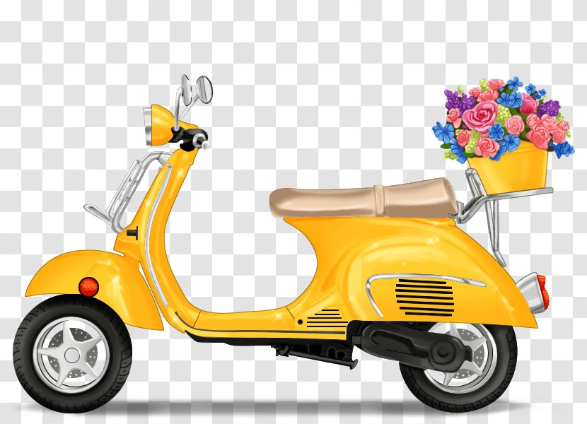 Car Product Vespa Motorized Scooter Transparent PNG