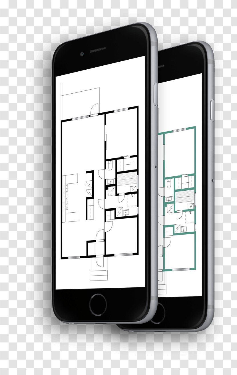Feature Phone House Plan Starter Home - 3d Floor - Black Transparent PNG