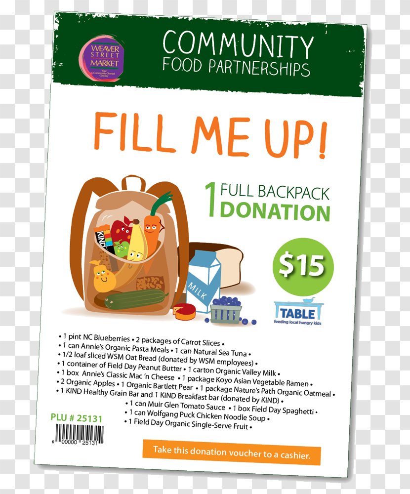 Donation Backpack Food Pumpkin Pie Dairy Products - Health Transparent PNG